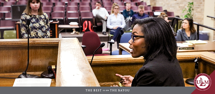 The College of Business and Social Sciences houses the nationally-ranked  Mock Trial Team. 